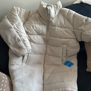 Columbia Cream Quilted & Sherpa Puffer Jacket